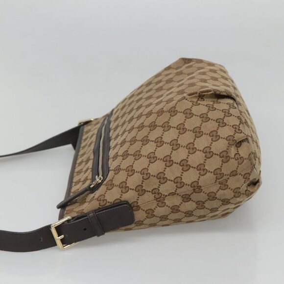 GUCCI GG Canvas Shoulder Bag Outlet Beige Gold - Picture 5 of 16